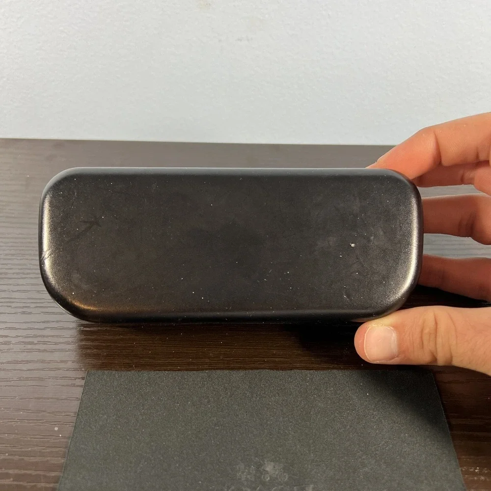 Coach Black Hard Side Clamshell Eyeglasses Sunglasses Case Cleaner Pad